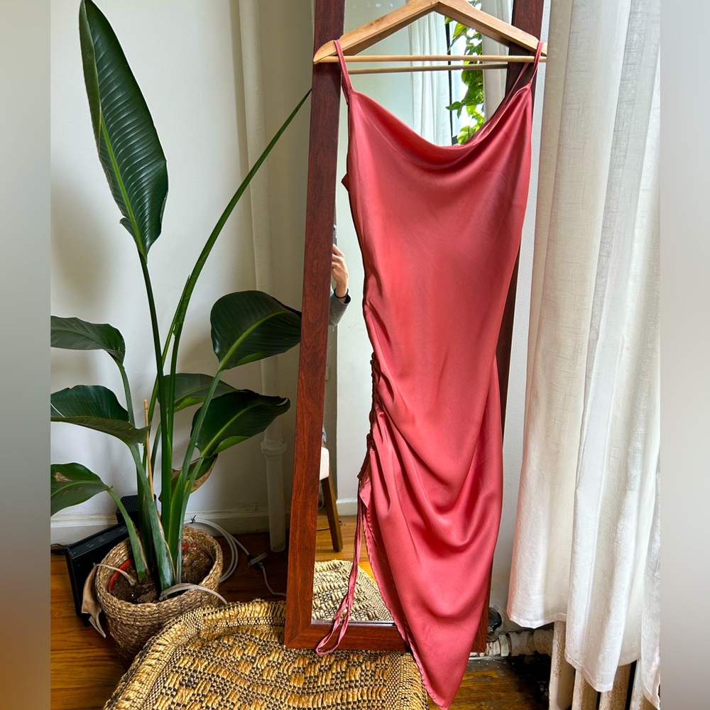 Satin Pink Cocktail Dress